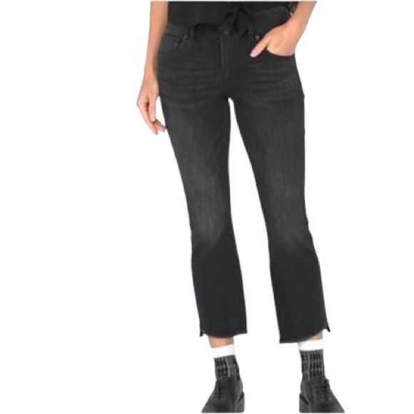 CABI style #4519 black High - Low crop stretch jeans size 
12 - NWOT! - Picture 2 of 10